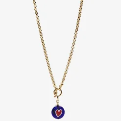 Lido Necklace - Blue - Heart Red^Amourrina Clearance