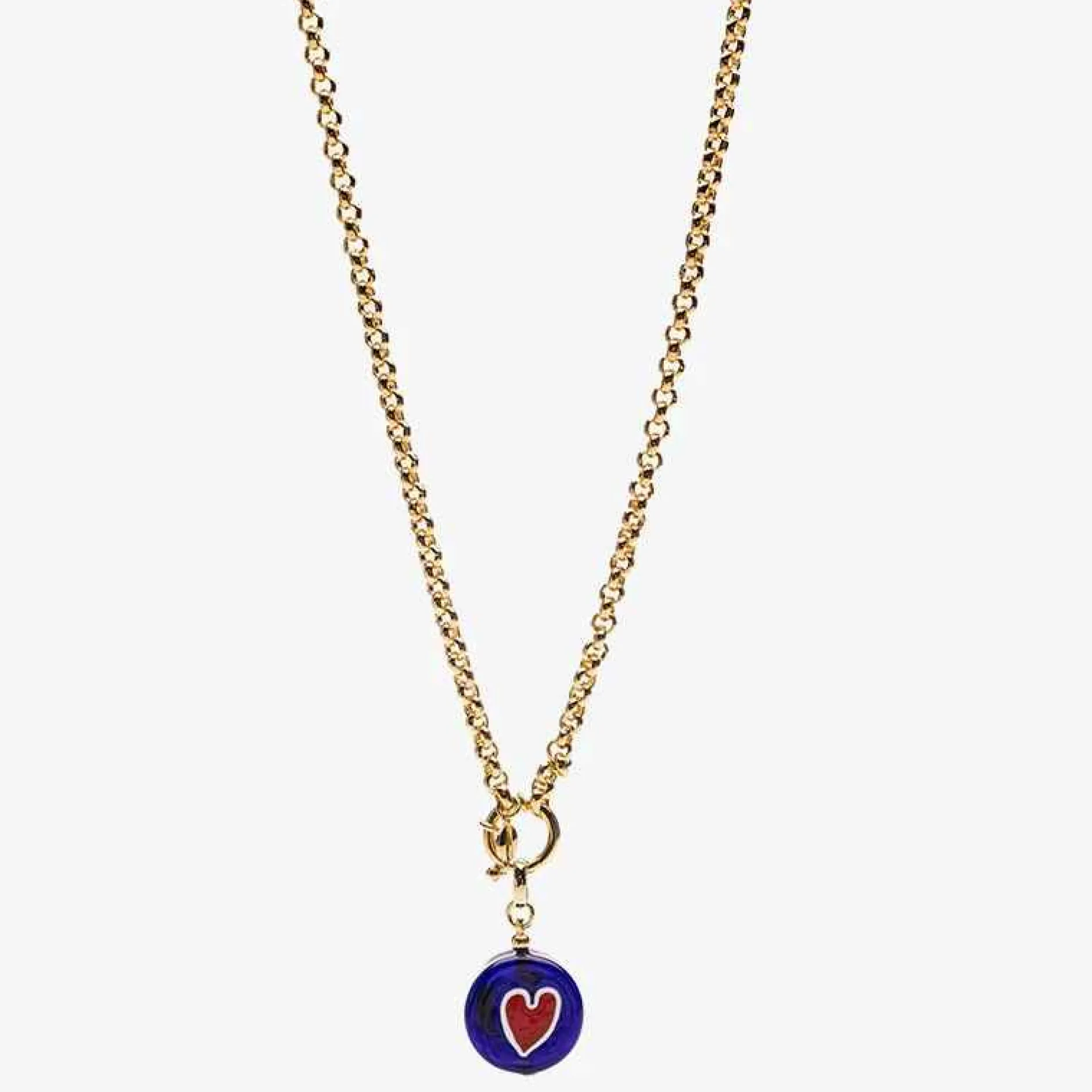 Lido Necklace - Blue - Heart Red^Amourrina Clearance