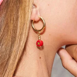 Schiona Earrings Large- Red^Amourrina New