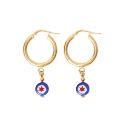 Schiona Earrings Large- Blue And Red^Amourrina Sale