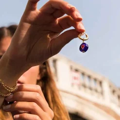 Schiona Earrings Medium - Blue - Heart Red^Amourrina