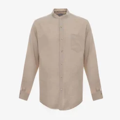 Beige Lounge Suit Shirt - Made To Order^Atelier Bomba New