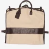 ISSIMO Battistoni Canvas And Leather Garment Bag