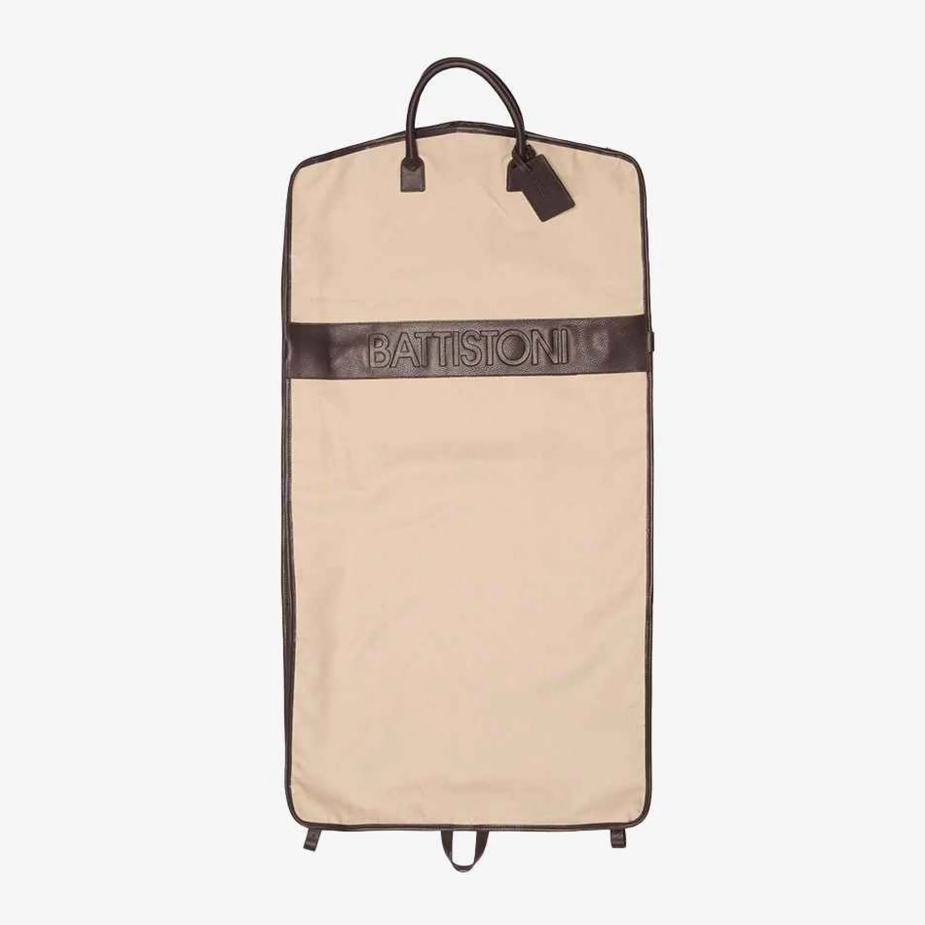ISSIMO Battistoni Canvas And Leather Garment Bag