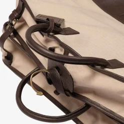 ISSIMO Battistoni Canvas And Leather Garment Bag