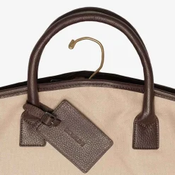 ISSIMO Battistoni Canvas And Leather Garment Bag
