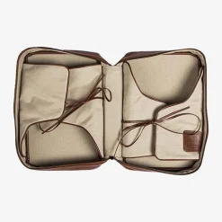 Leather And Canvas Shirt-Case - Tan^Battistoni Hot