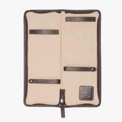 Leather Inserts Tie-Case - Brown^Battistoni Clearance