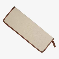 Leather Inserts Tie-Case - Tan^Battistoni