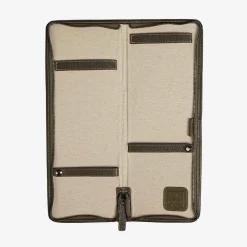 Leather Inserts Tie-Case - Green^Battistoni Outlet