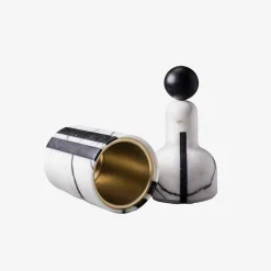 Cooler D Marble Container Black And White, Pietro Russo Design - Made To Order^Editions Milano