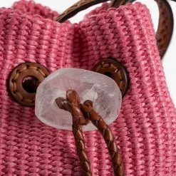 Nirmala Raffia Bucket Bag Pink^Iacobella Outlet