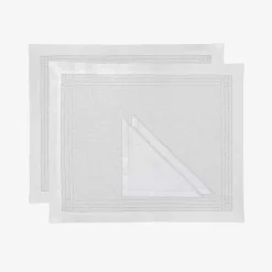 Hemstitch Embroidered Placemat And Napkin - Set Of 2^ISSIMO Outlet