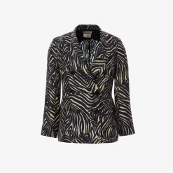 X Alberto Biani Zebra Double-Breasted Blazer^ISSIMO Outlet