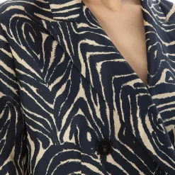 X Alberto Biani Zebra Double-Breasted Blazer^ISSIMO Outlet