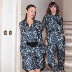 X Alberto Biani Zebra Pleated Pants^ISSIMO Hot