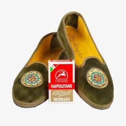 X Allagiulia Green Velvet Loafers With Embroidery^ISSIMO Sale