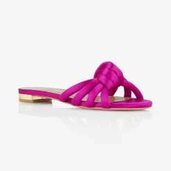 X Aquazzura Flat Satin - Bouganvillea^ISSIMO Clearance