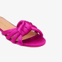 X Aquazzura Flat Satin - Bouganvillea^ISSIMO Clearance