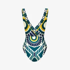 X La Doublej Hazzard Swimsuit - Blue Solar Placee^ISSIMO Clearance