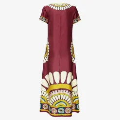 X La Doublej Swing Dress - Bordeaux Solar Placee^ISSIMO Clearance