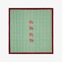 X Lisa Corti Bougainvillea White Veronese Stripes Quilt^ISSIMO Discount