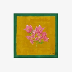 X Lisa Corti Bougainvillea Mustard Stripes Napkin^ISSIMO Outlet