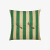 X Lisa Corti Bougainvillea Mustard Stripes Pillow^ISSIMO Online