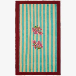 X Lisa Corti Bougainvillea White Veronese Stripes Junior Quilt^ISSIMO Sale