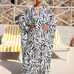 X Loretta Caponi Clementina Kaftan Zebra^ISSIMO Hot