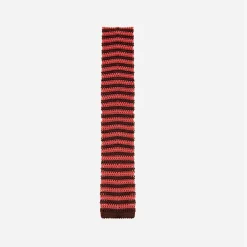 X Schostal Bicolour Striped Knitted Silk Tie^ISSIMO