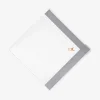 X Schostal Handkerchief With Corna Embroidery - Grey^ISSIMO Hot