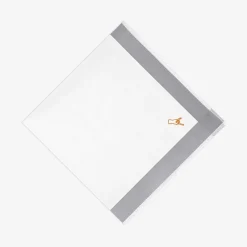 X Schostal Handkerchief With Corna Embroidery - Grey^ISSIMO Hot