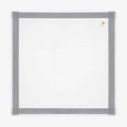 X Schostal Handkerchief With Corna Embroidery - Grey^ISSIMO Hot