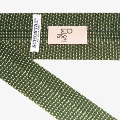 X Schostal Polka Dot Knitted Silk Tie - Dark Green^ISSIMO Sale