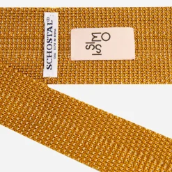 X Schostal Polka Dot Knitted Silk Tie - Mustard^ISSIMO Discount