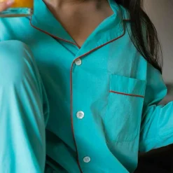 X Schostal Unisex Pyjama - Turquoise & Orange^ISSIMO Clearance