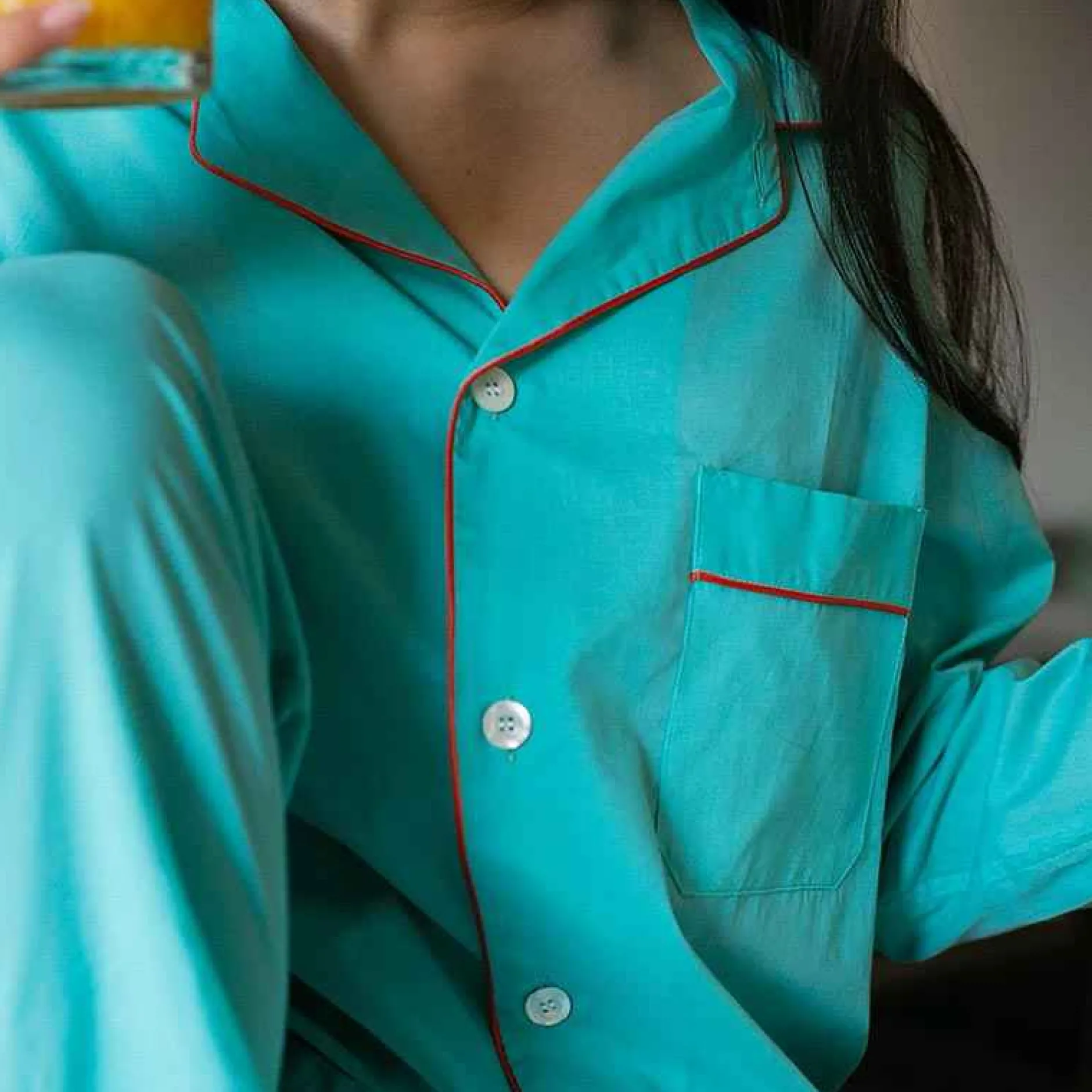 X Schostal Unisex Pyjama - Turquoise & Orange^ISSIMO Clearance