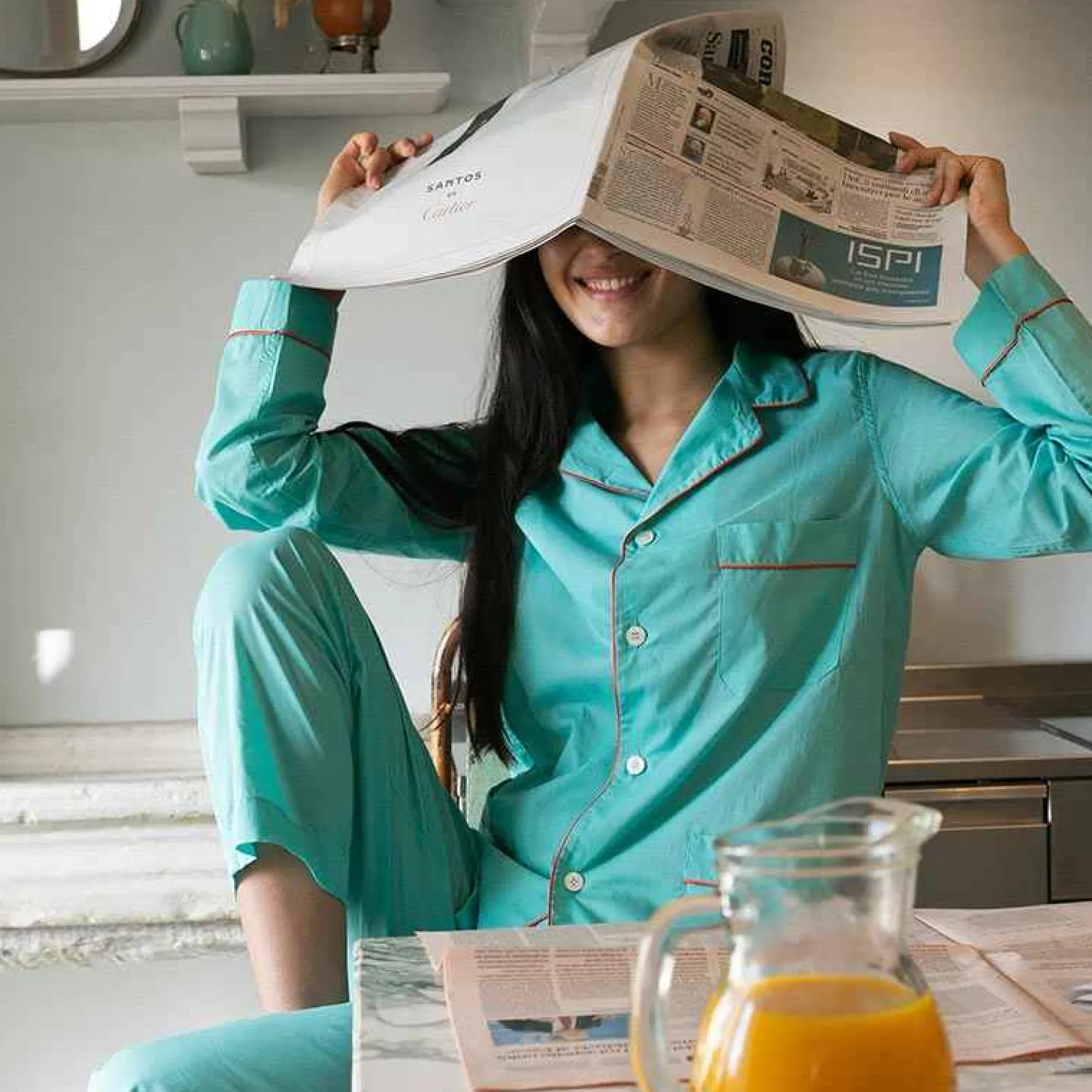 X Schostal Unisex Pyjama - Turquoise & Orange^ISSIMO Clearance