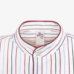 X Schostal Unisex Nightshirt - White & Multicoloured Stripes^ISSIMO Outlet