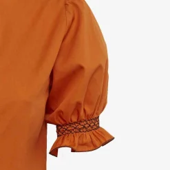 Donatella Orange Short Sleeve Shirt^Loretta Caponi New