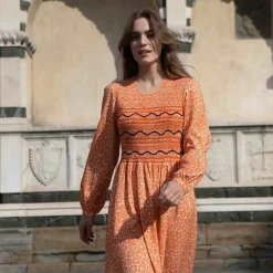 Lea Orange Daisies Dress^Loretta Caponi Hot