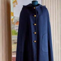Navy Long Lenght Hooded Cape -Made To Order^Lodental Hot