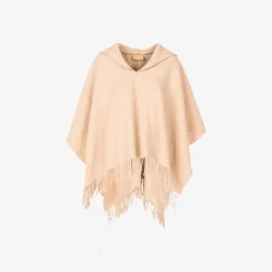 - Fringed Poncho Beige^Officina Del Poggio New
