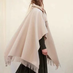 - Long Fringed Cape Beige^Officina Del Poggio Online
