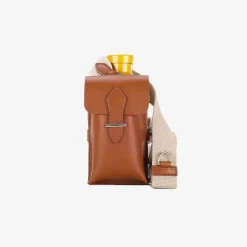 Bottle Bag With Pocket And Bottle Tan^Officina Del Poggio New