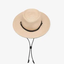 Panama Straw O' Keeffe Hat With Black Leather Natural Nero^Officina Del Poggio Online