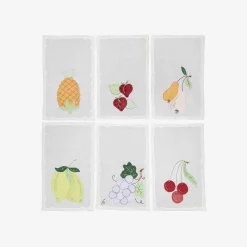 Embroidered Cocktail Napkins - Set Of 6^Taf Ricami