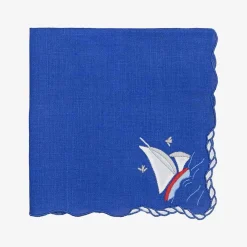 Sailor Embroidered Placemats And Napkins - Set Of 6^Taf Ricami Clearance